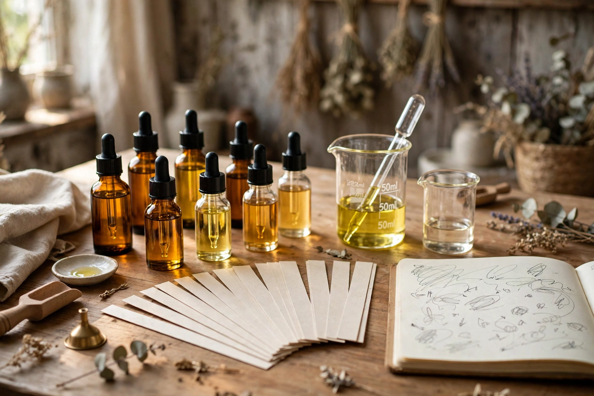 Fragrance oil blending bottles