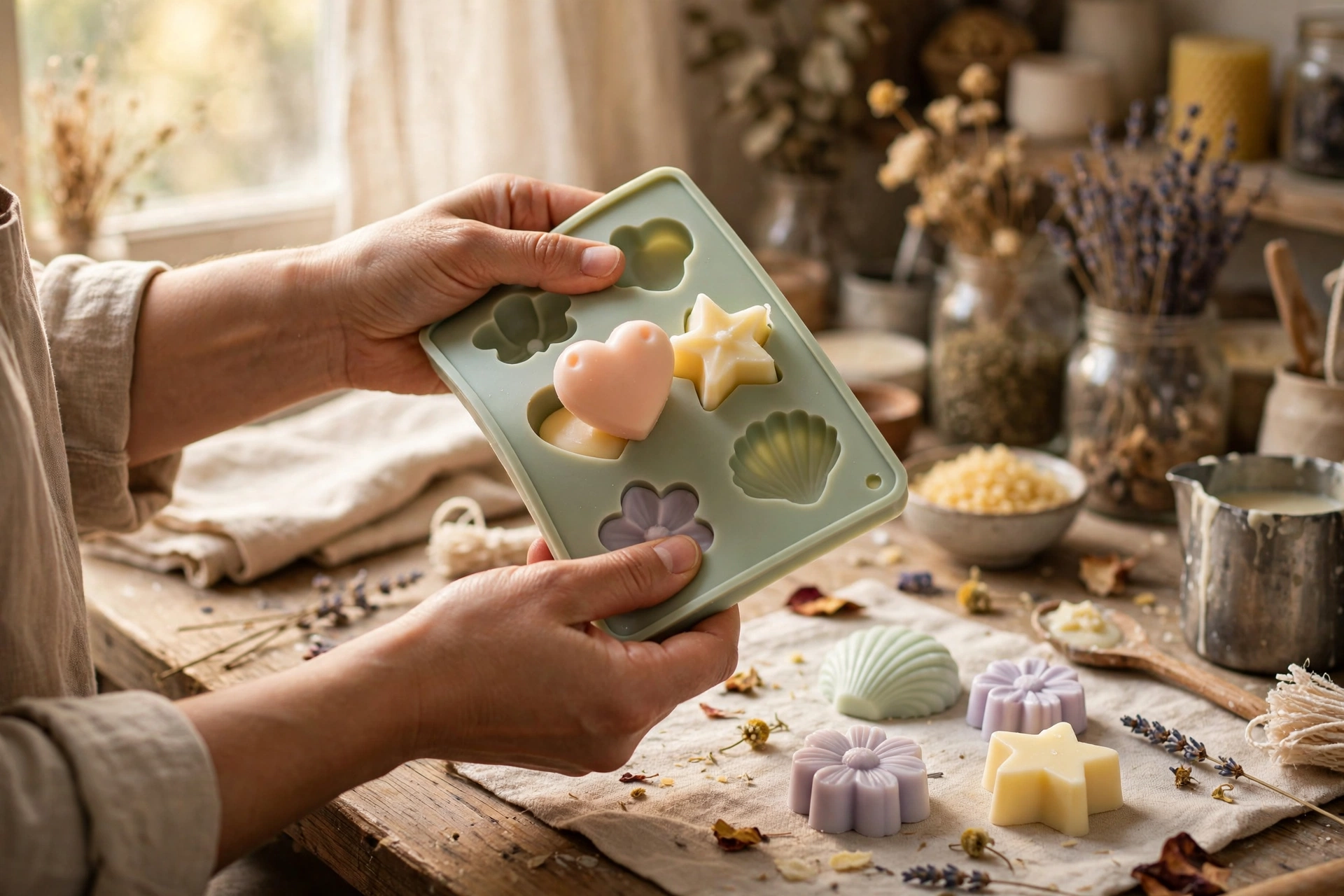 Popping wax melts out of molds